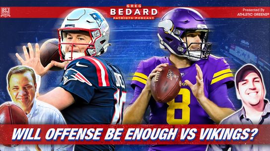 .@athleticgreens Podcast & Video: Will Patriots offense be enough vs. Vikings? Plus, Jets review taken at BSJ Headquarters (Patriots)